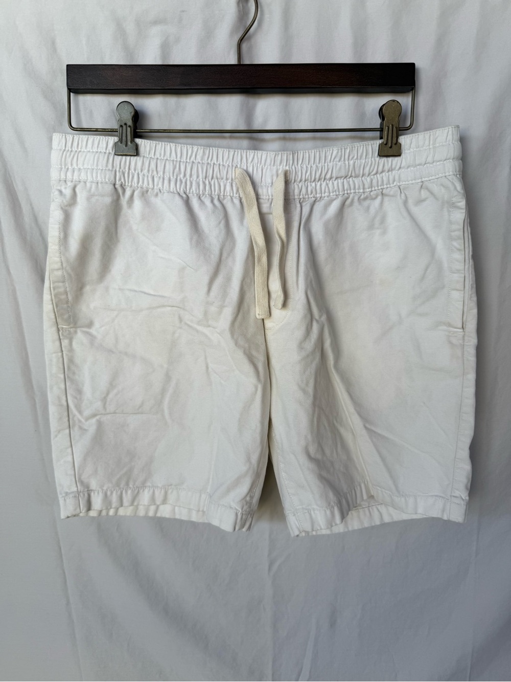 Goodfellow & Co White Drawstring Cotton Hybrid Shorts